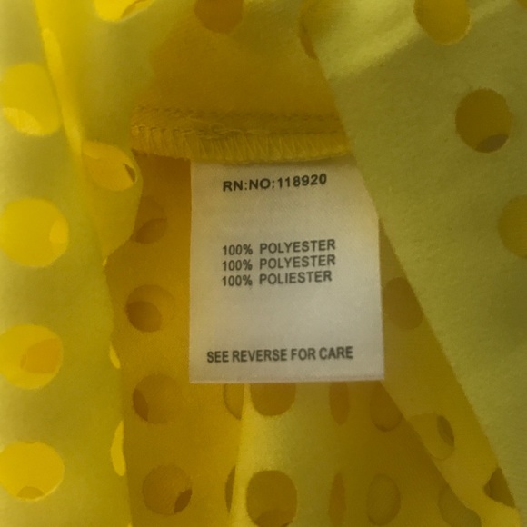 Host Pick🎉🎊Yellow See Through Polka Dot Top - Picture 8 of 8